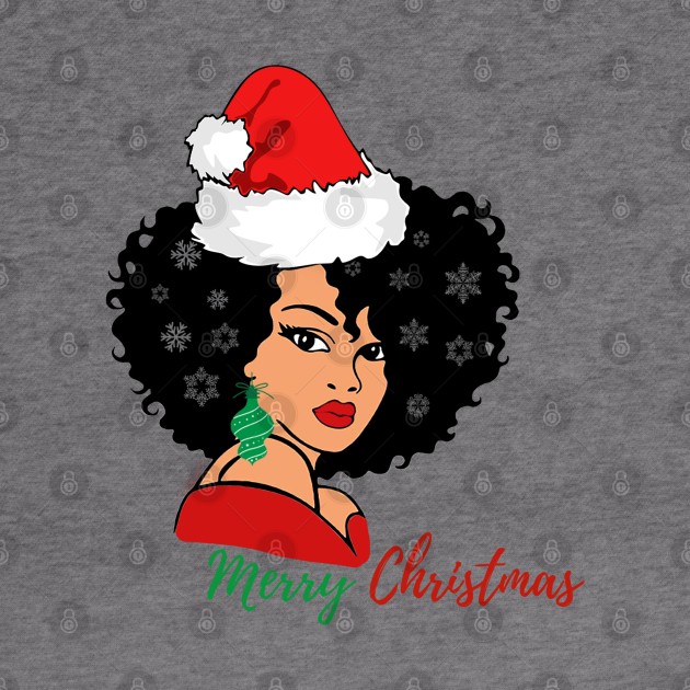 Black Woman Santa, Black Mrs Santa Claus, African American Santa, Merry Christmas by UrbanLifeApparel